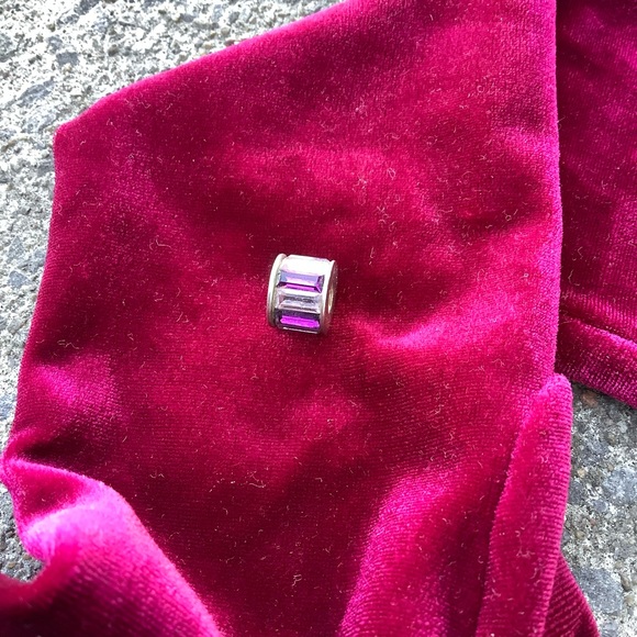 Chamilia charm, .925 sterling silver with Purple & Pink Swarovsky crystals - Picture 4 of 4